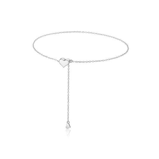 925 Sterling Silver Adjustable Heart Bracelet