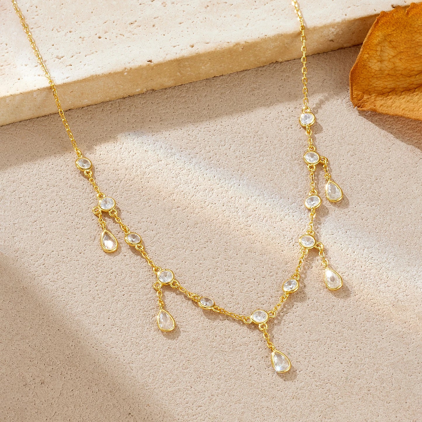 925 Sterling Silver Zircon Necklace