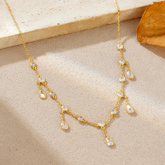 925 Sterling Silver Zircon Necklace