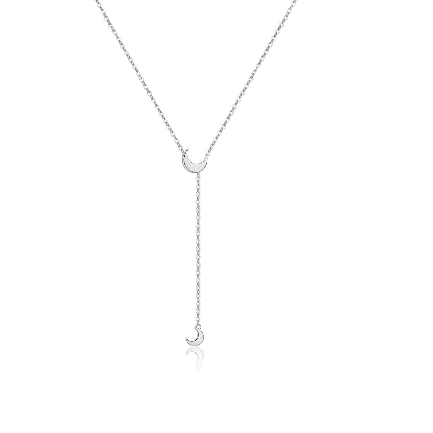 925 Sterling Silver Adjustable Moon Pendant