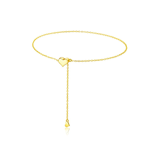 925 Sterling Silver Adjustable Heart Bracelet