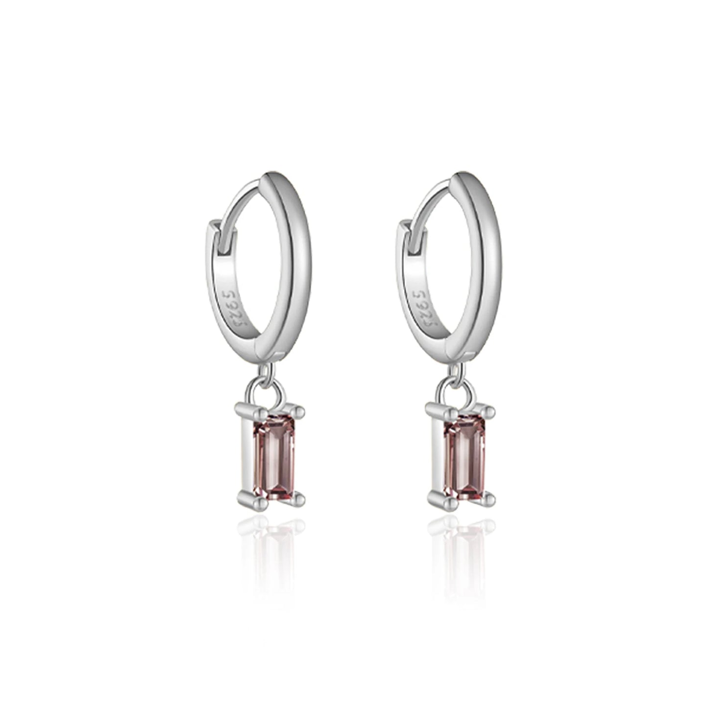 925 Sterling Silver Crystal Earrings