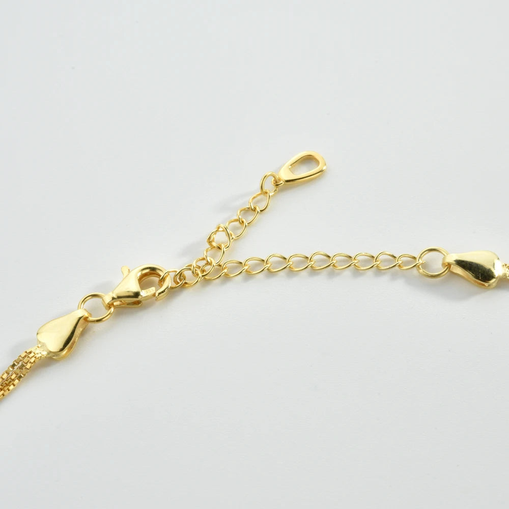 925 Sterling Silver Triple Chain Necklace