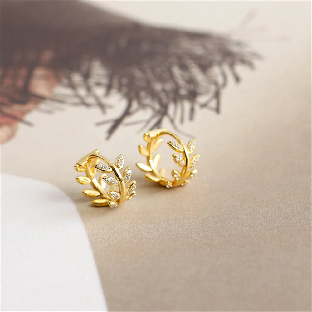 925 Sterling Silver Leaf Earrings