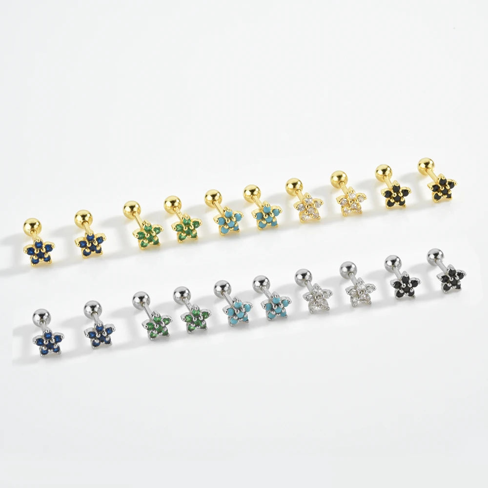 925 Sterling Silver Star Stud Earrings