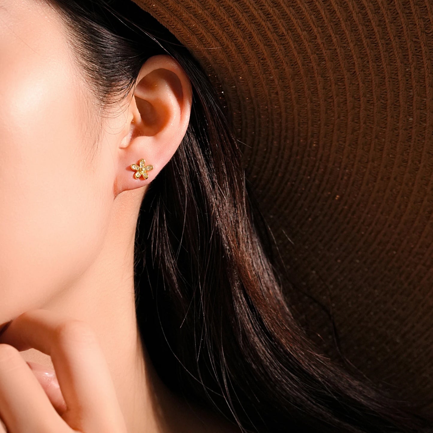 925 Sterling Silver Flower Stud Earrings