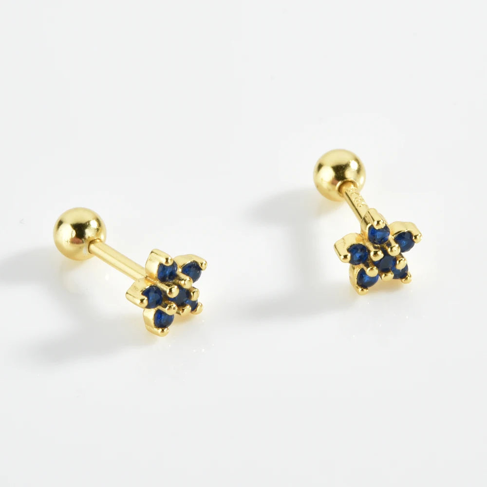 925 Sterling Silver Star Stud Earrings