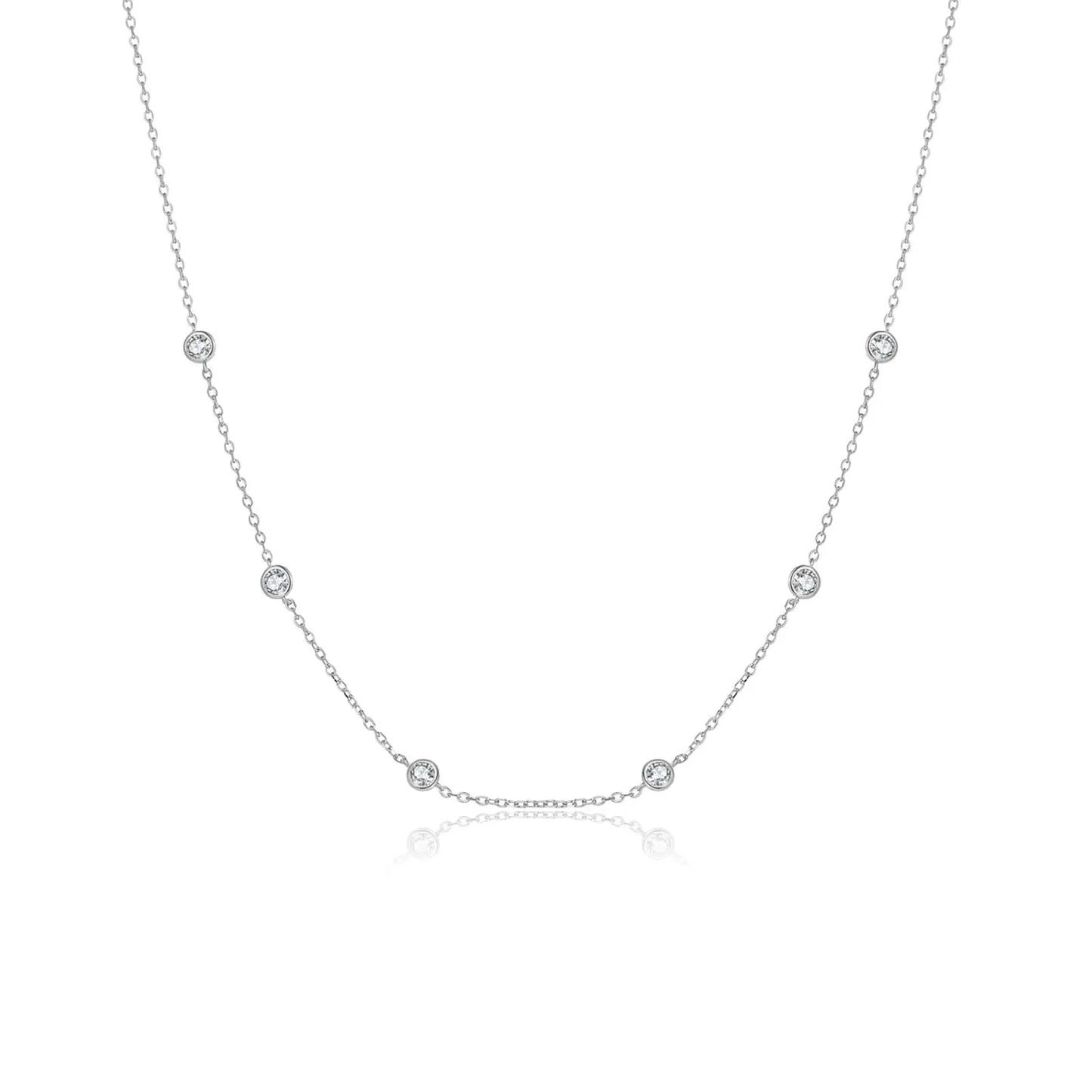 925 Sterling Silver Zircon Necklace