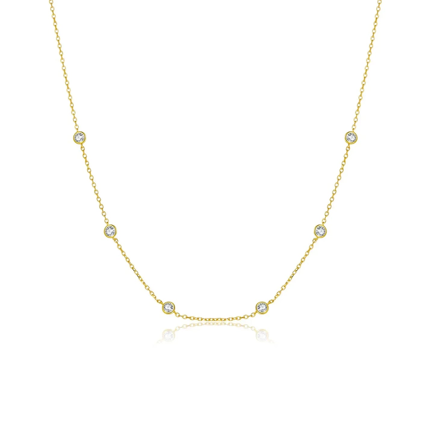 925 Sterling Silver Zircon Necklace