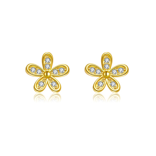 925 Sterling Silver Flower Stud Earrings