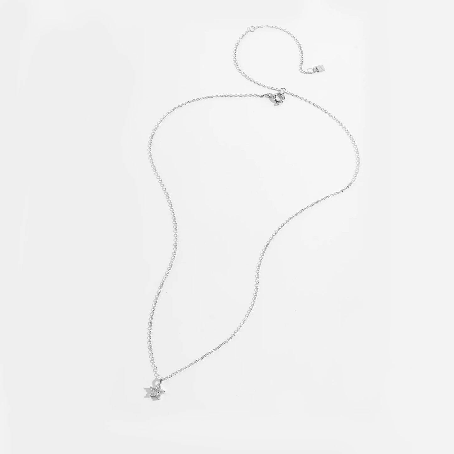 925 Sterling Silver Flower Zircon Pendant