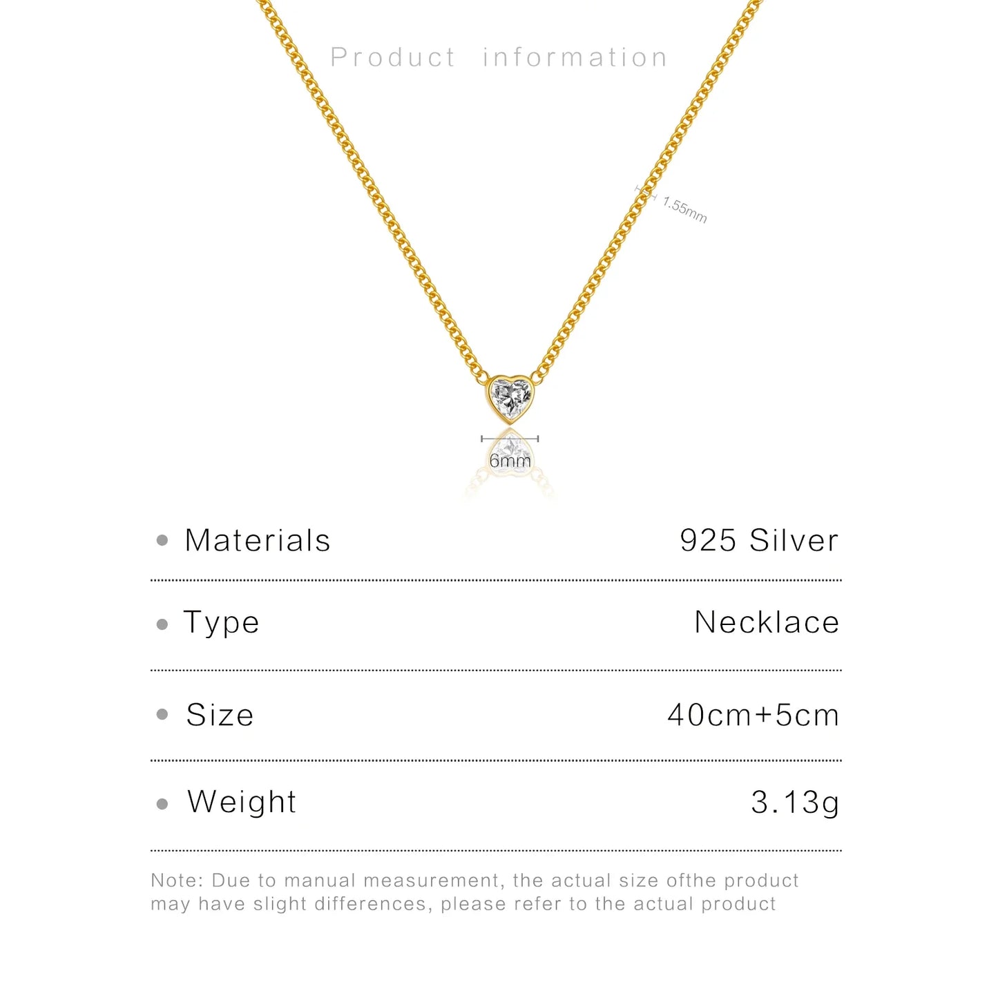 925 Sterling Silver Heart Pendant