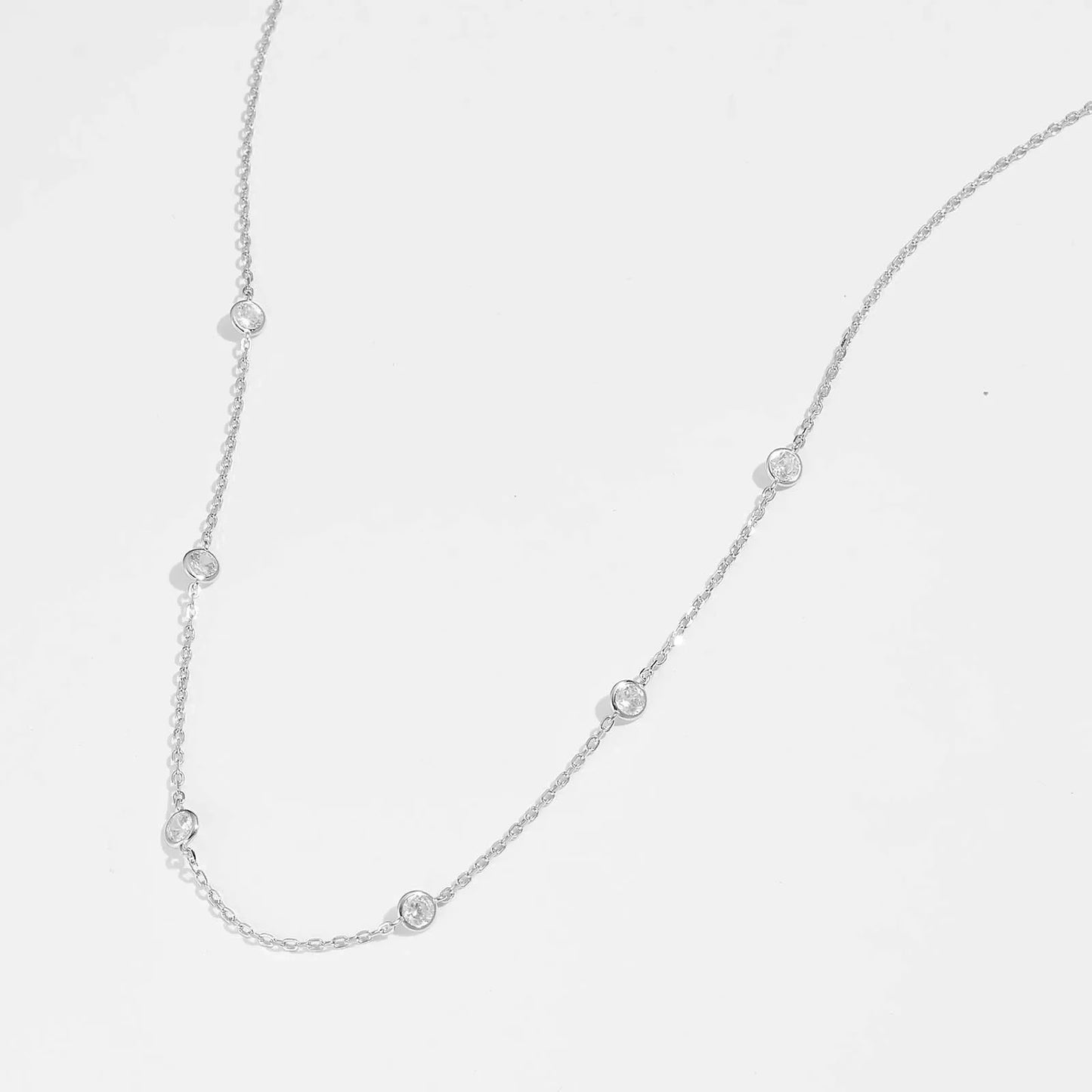 925 Sterling Silver Zircon Necklace