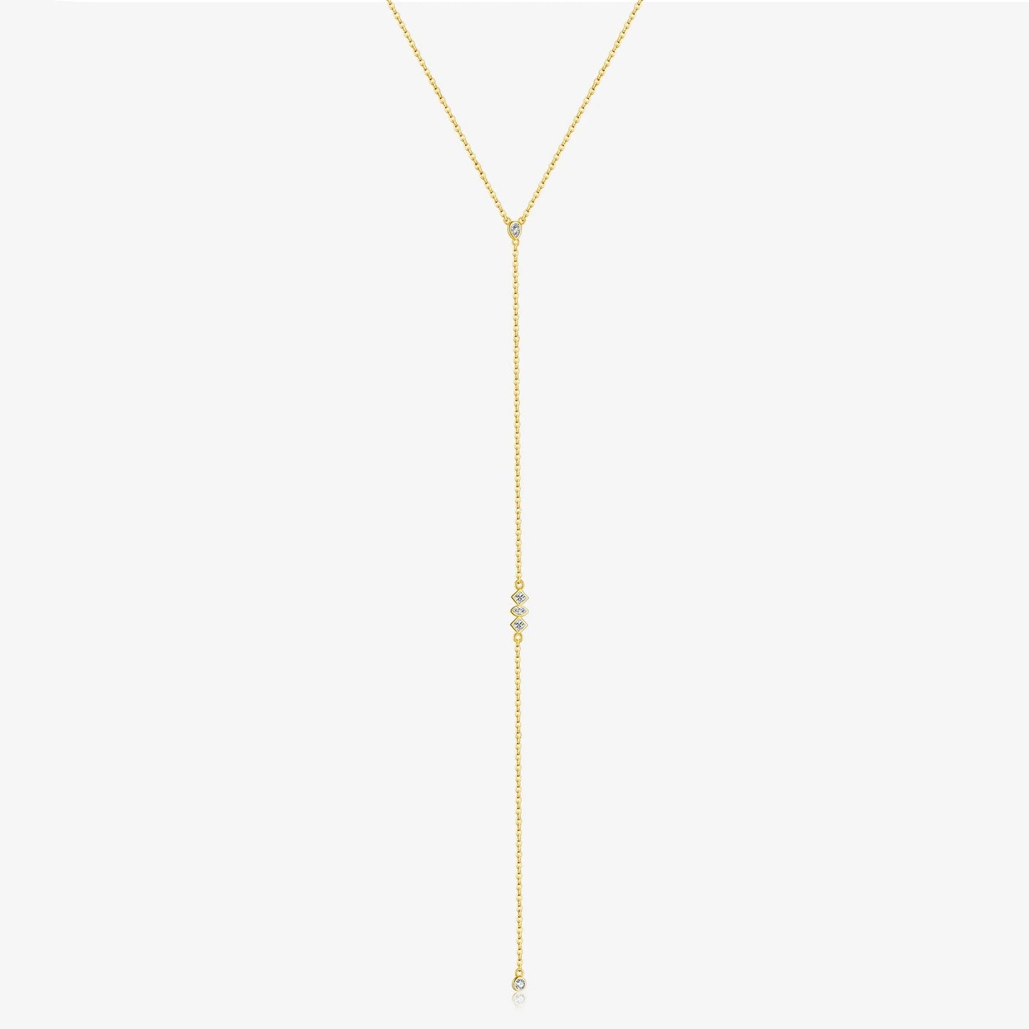 925 Sterling Silver PIRAMIDE Crystal Necklace