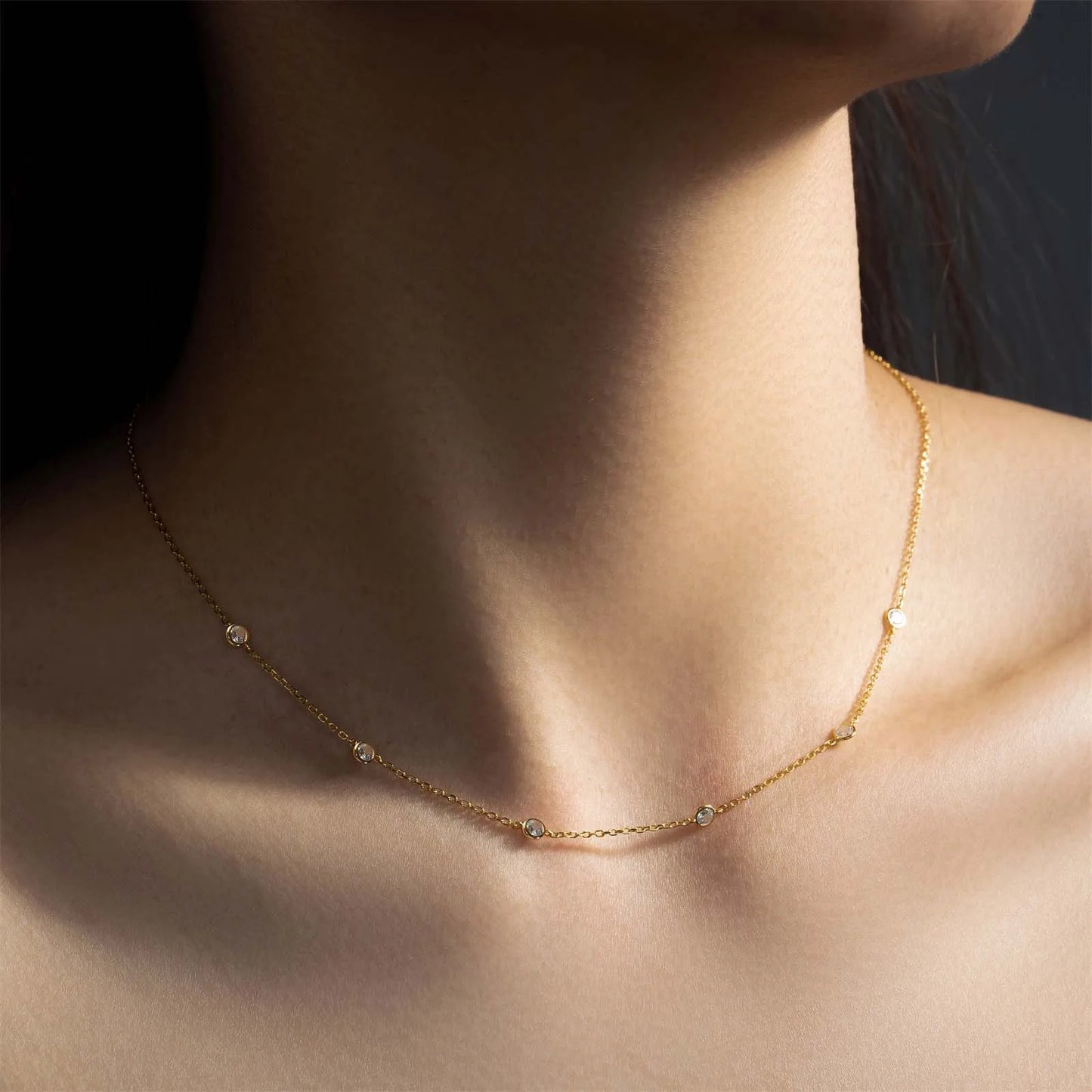 925 Sterling Silver Zircon Necklace