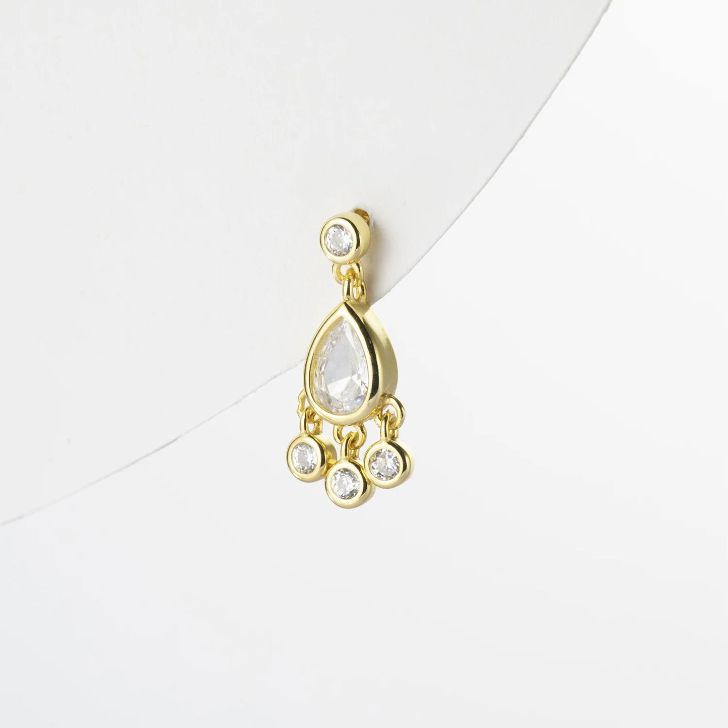 925 Sterling Silver Oval Pear Stud Earrings