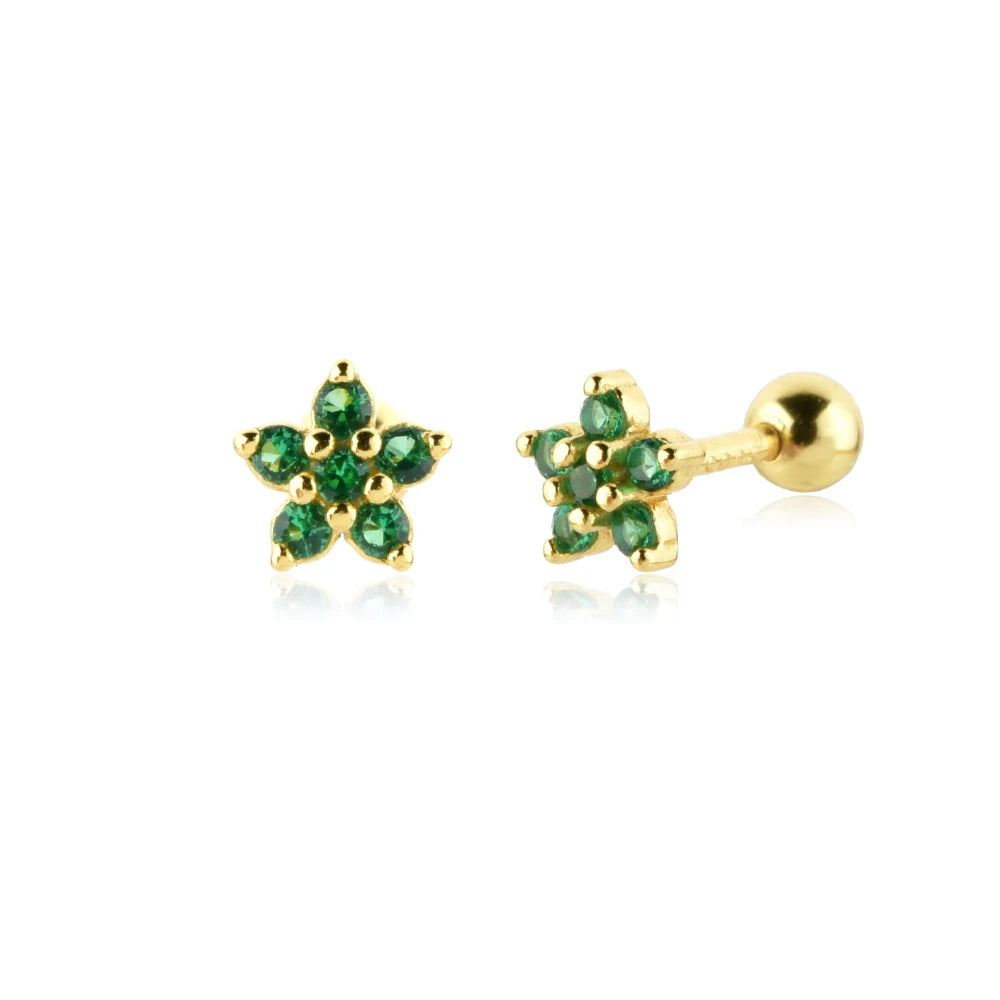 925 Sterling Silver Star Stud Earrings