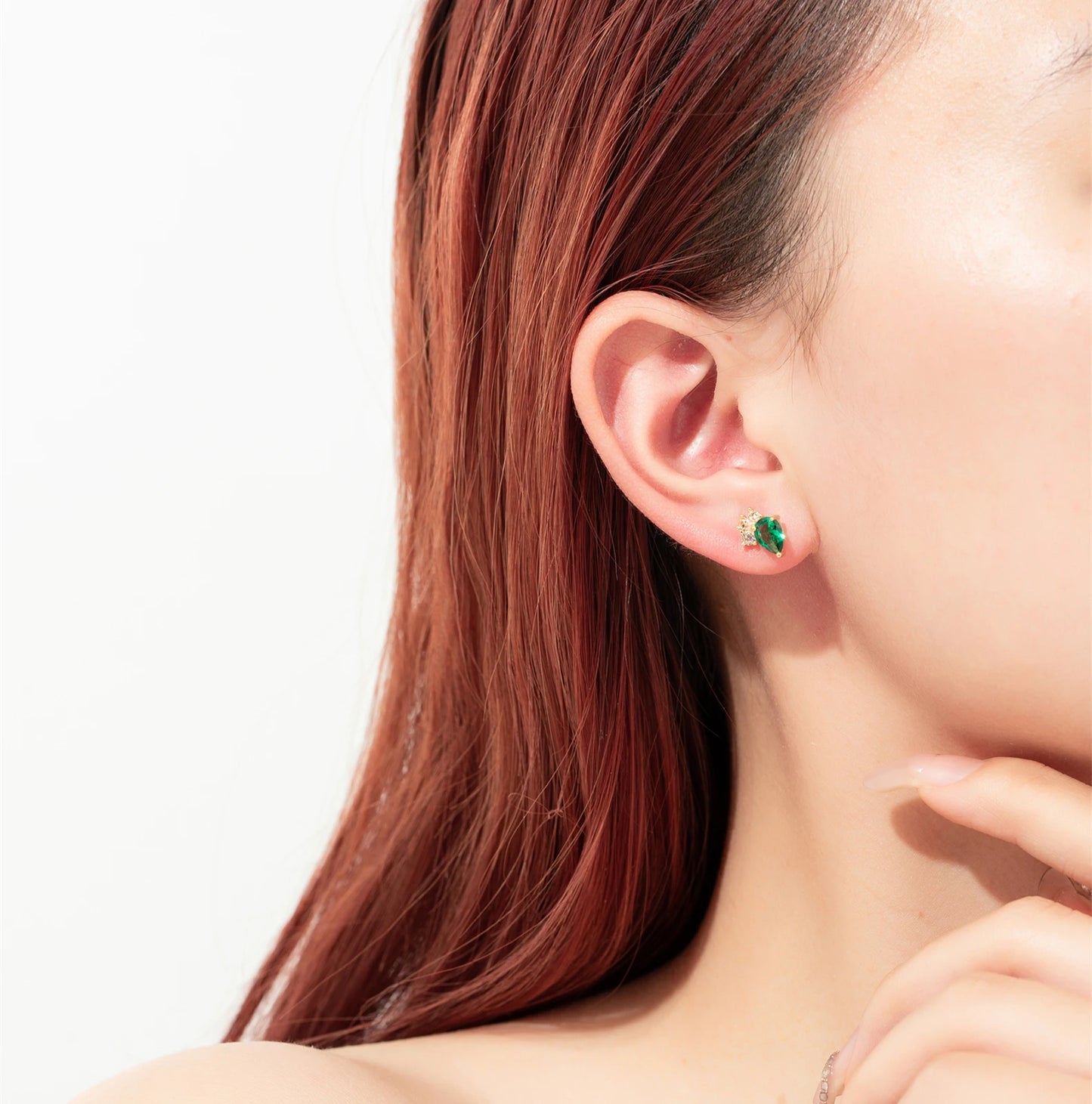 925 Sterling Silver Zircon Stud Earrings