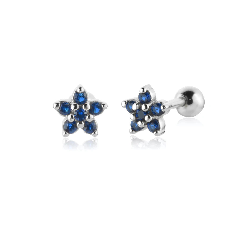 925 Sterling Silver Star Stud Earrings