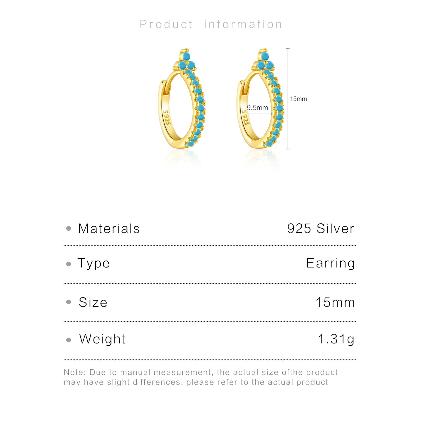 925 Sterling Silver Zircon Earrings