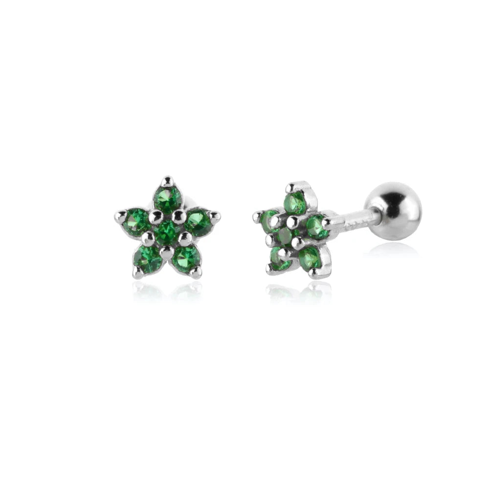 925 Sterling Silver Star Stud Earrings
