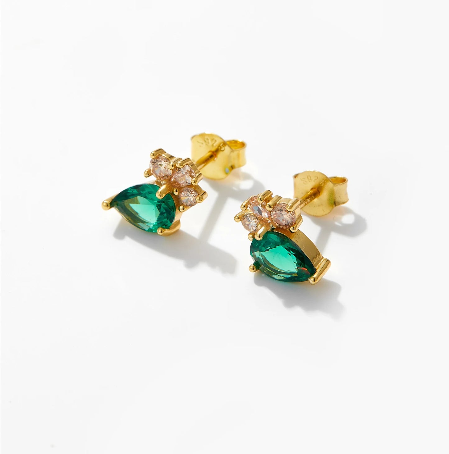 925 Sterling Silver Zircon Stud Earrings